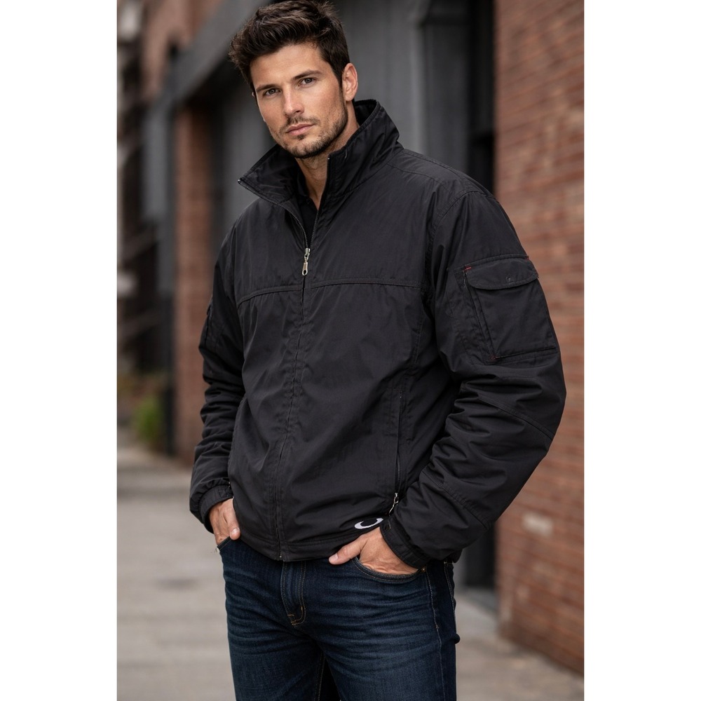 Vintage‎ Oakley Software Jacket L Black Full Zip Utility Cyber Gorpcore Techwear